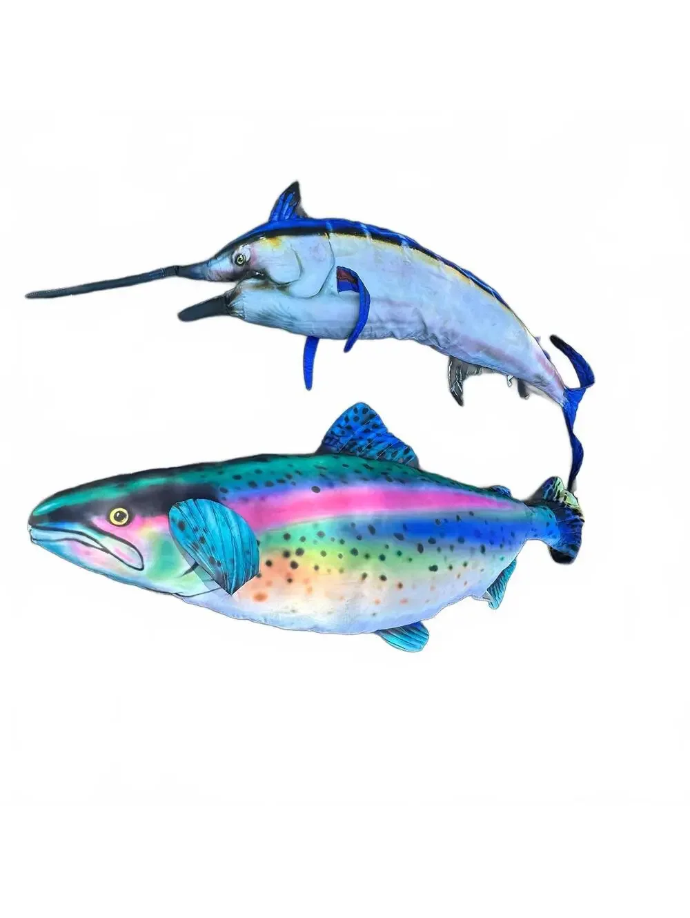 🐟 GIANT FISH PLUSH BODY PILLOW SET 🐟